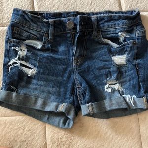 Aeropostale midi rip shorts